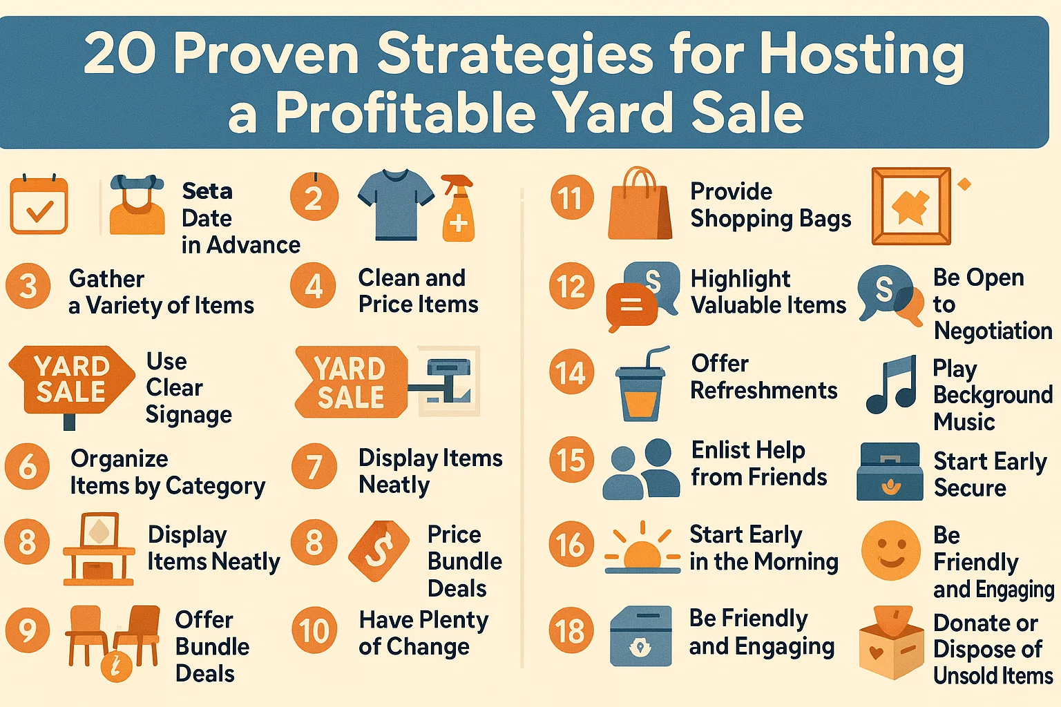 Profitable Yard Sale Tips infographic