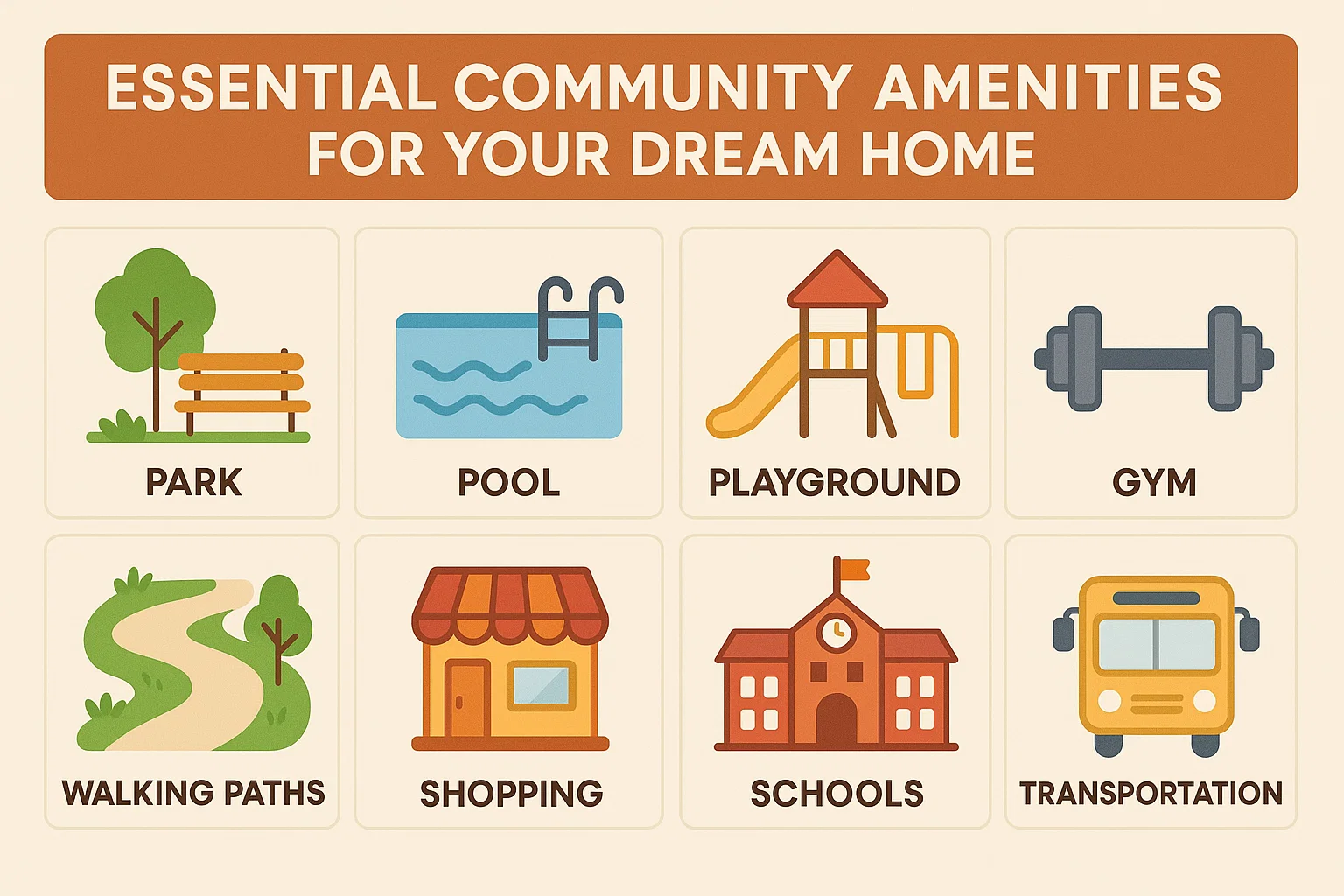 Community Amenities Infographic infographic