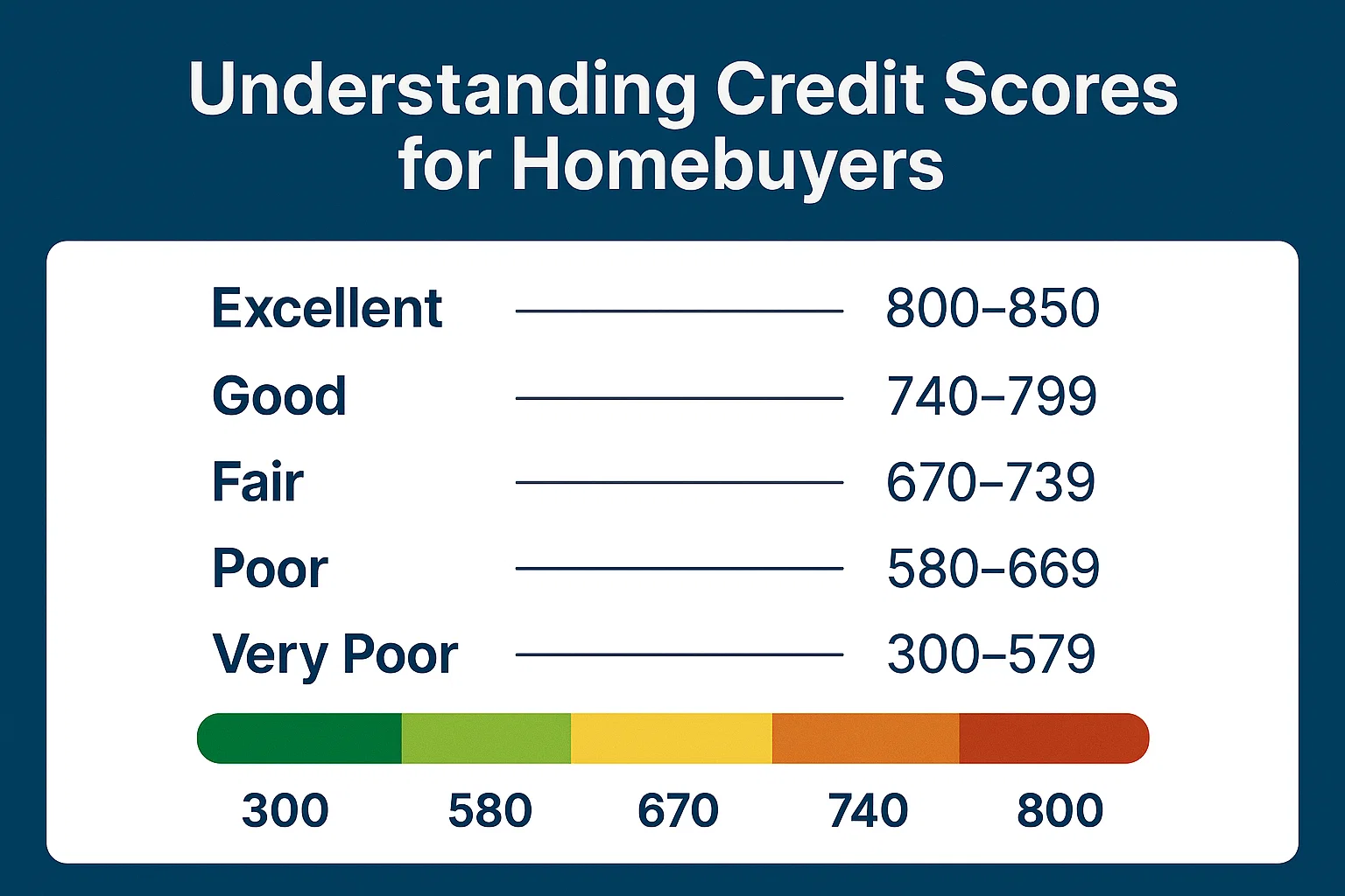 Homebuyer Credit Score Guide infographic