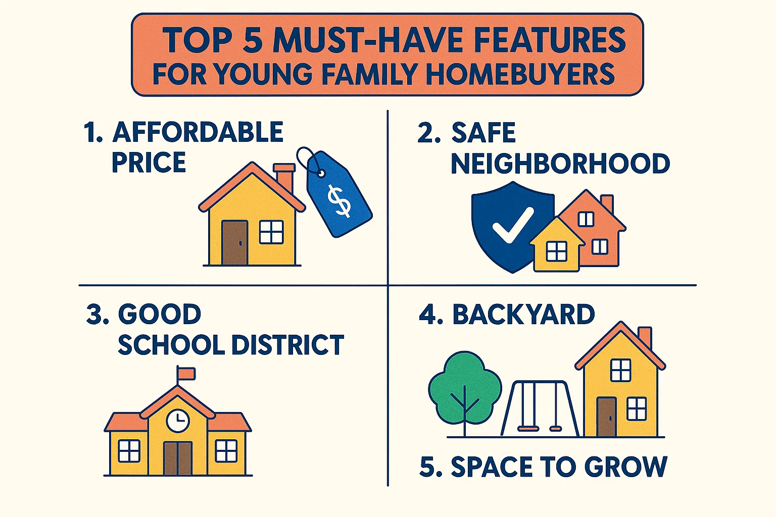 Young Family Home Features infographic