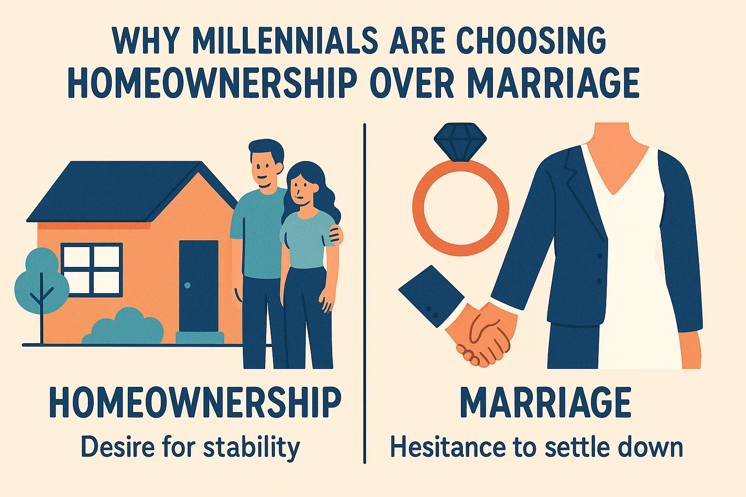Homeownership Vs. Marriage infographic
