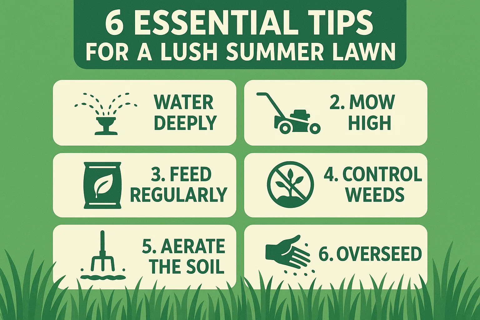 Lush Lawn Tips infographic