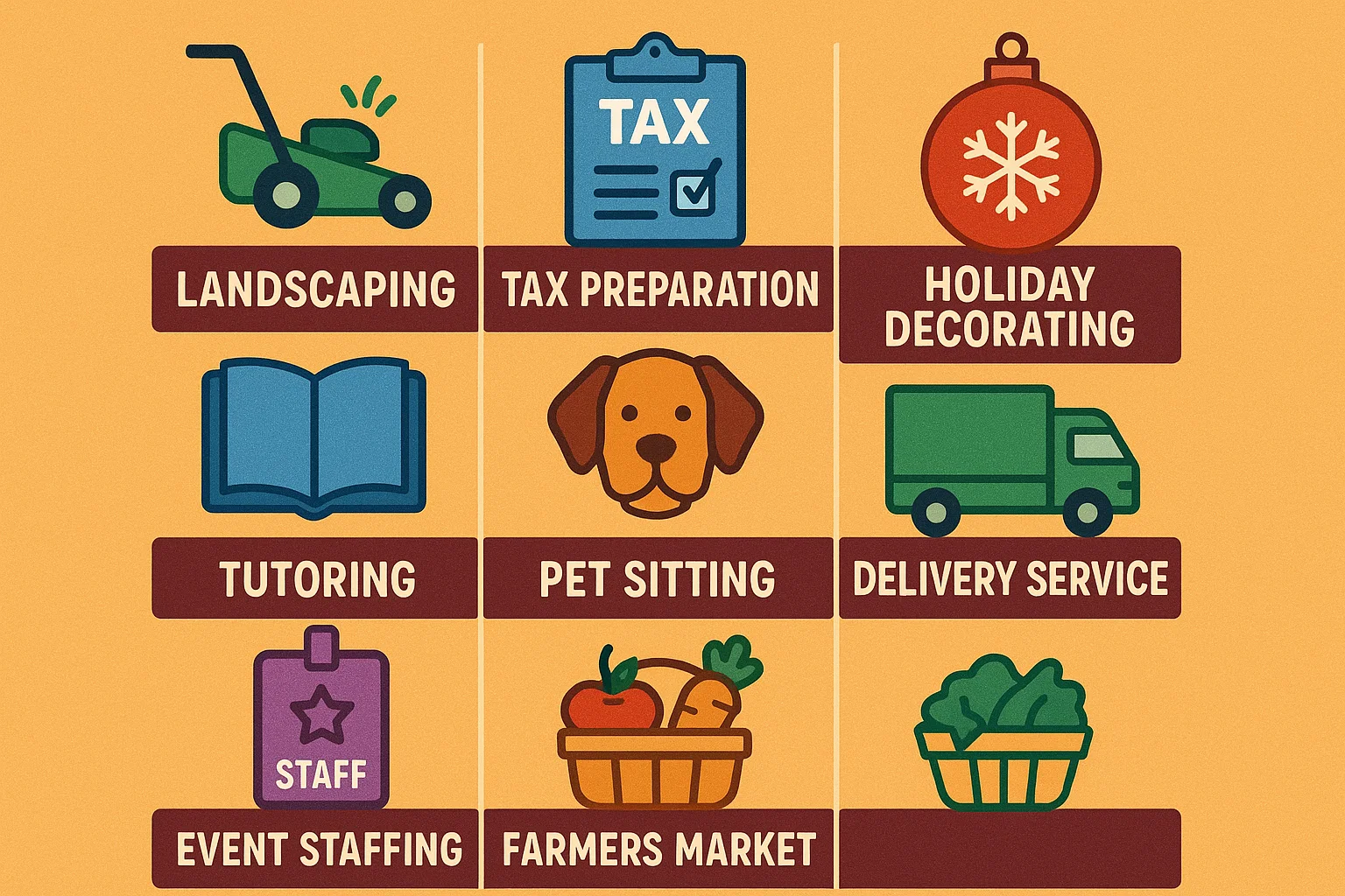 Seasonal Side Hustles infographic