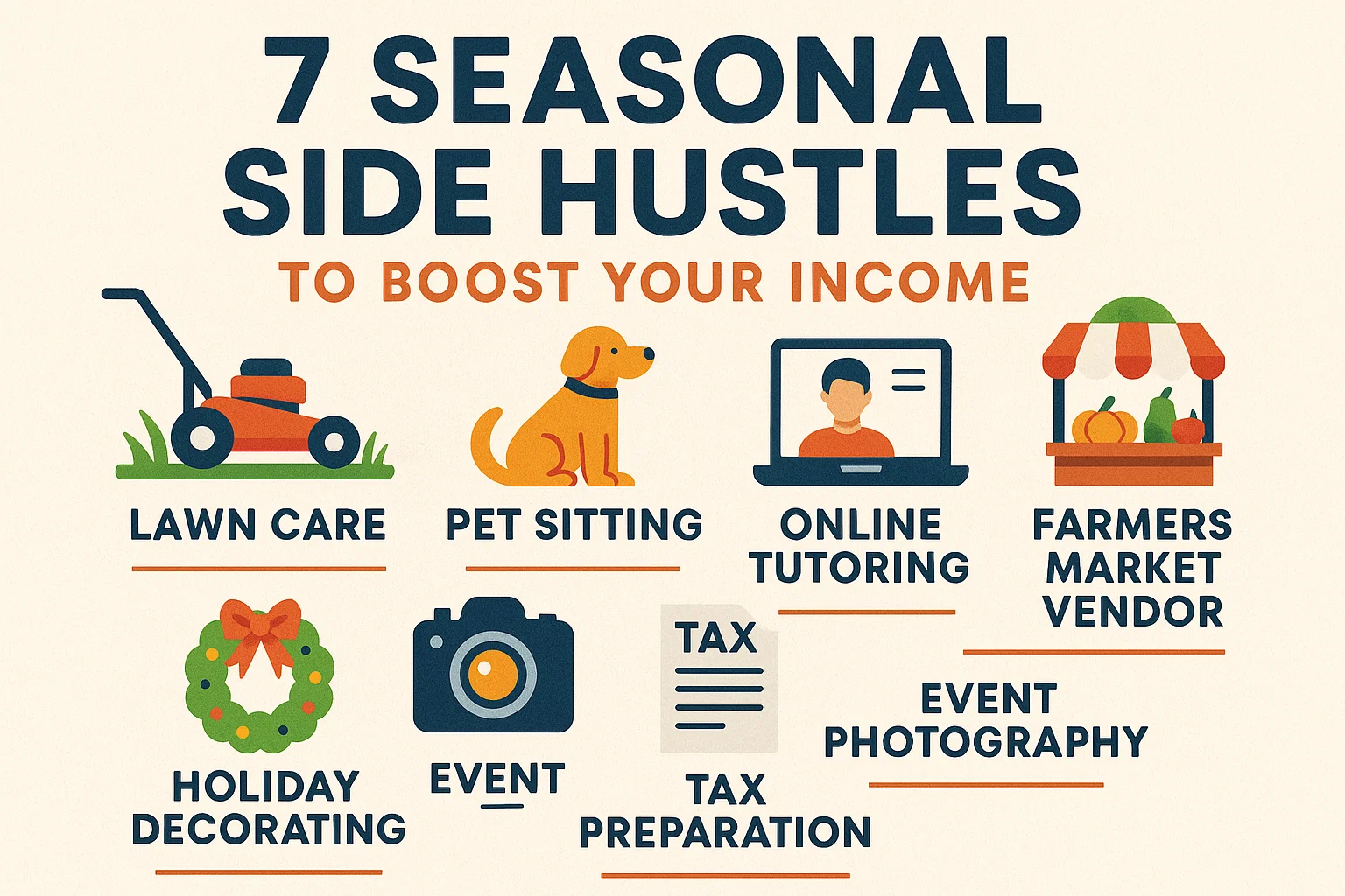 Seasonal Side Hustles infographic
