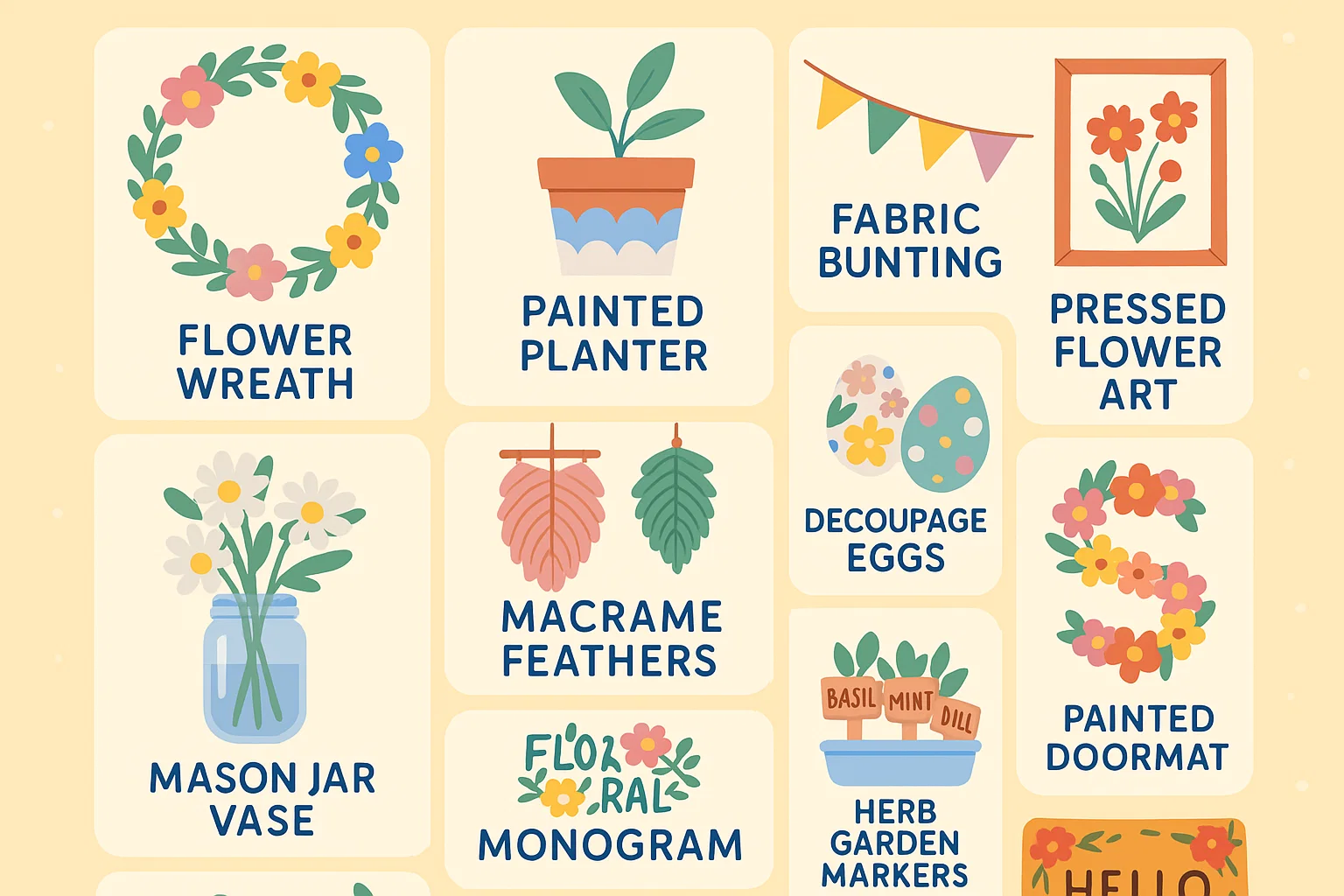 Spring DIY Home Projects infographic