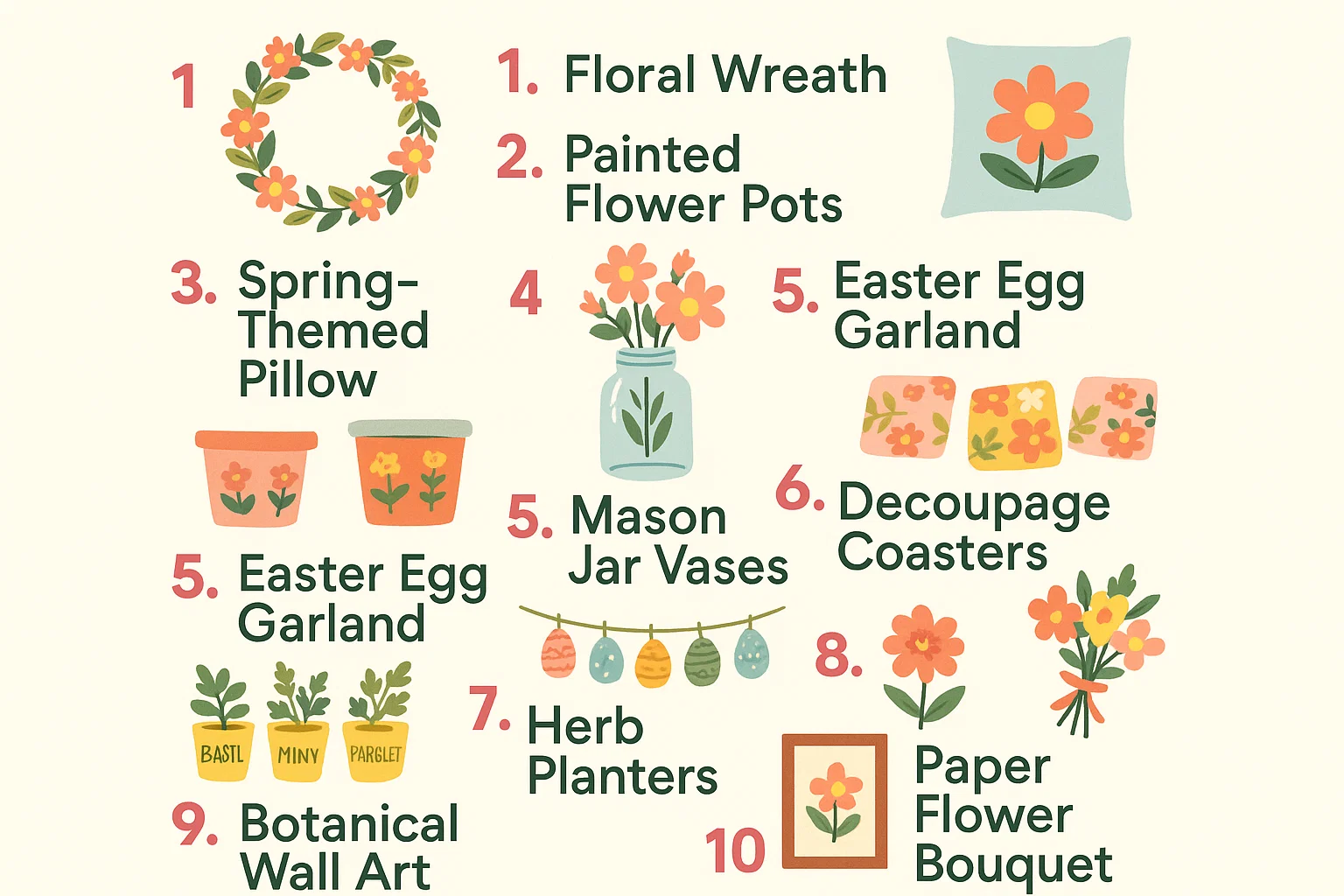 Spring DIY Home Projects infographic