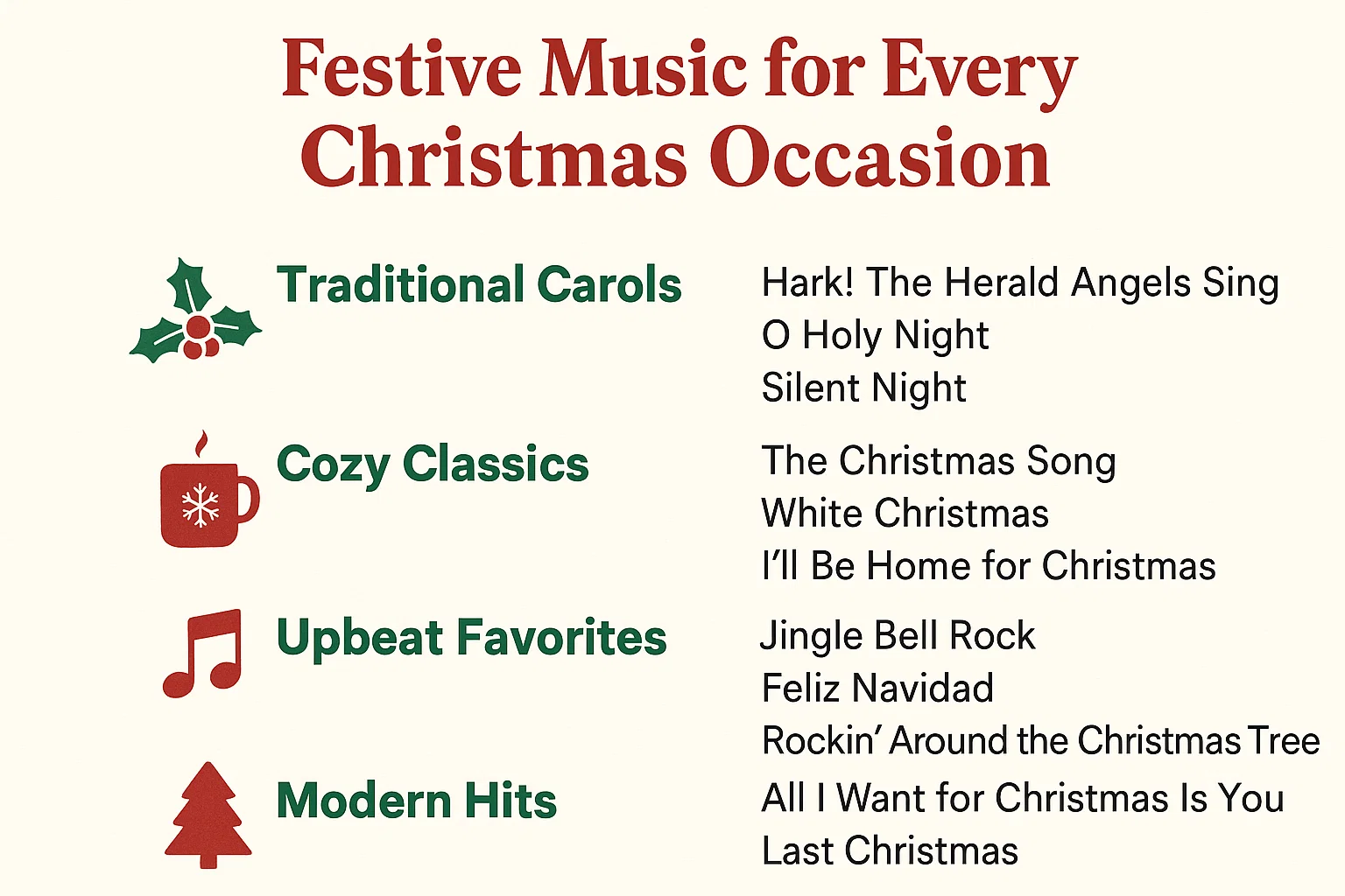 Festive Christmas Music infographic