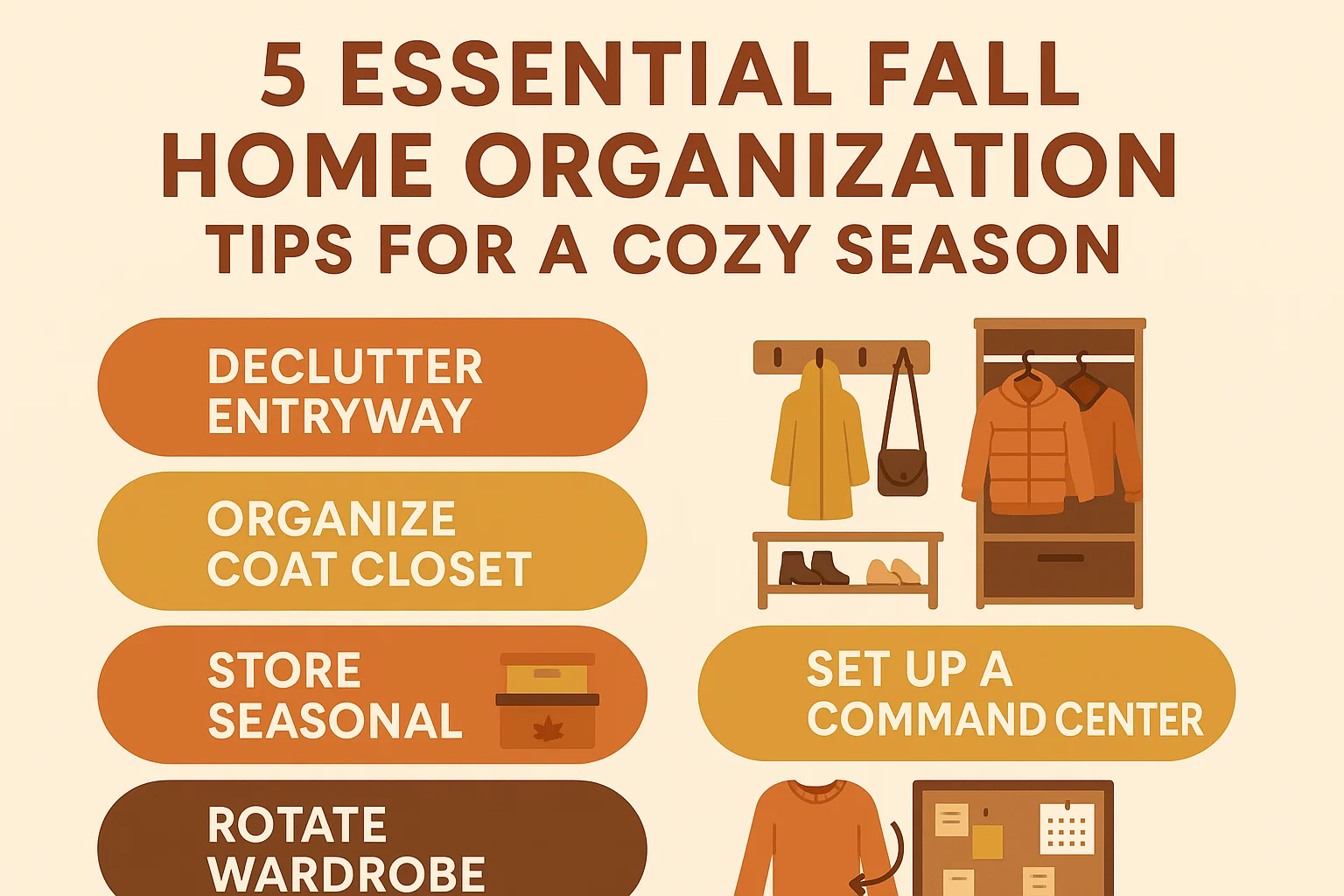 Fall Home Organization infographic
