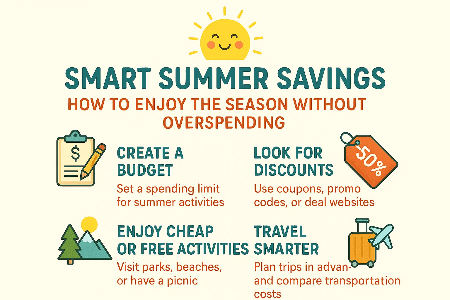 Smart Summer Savings infographic