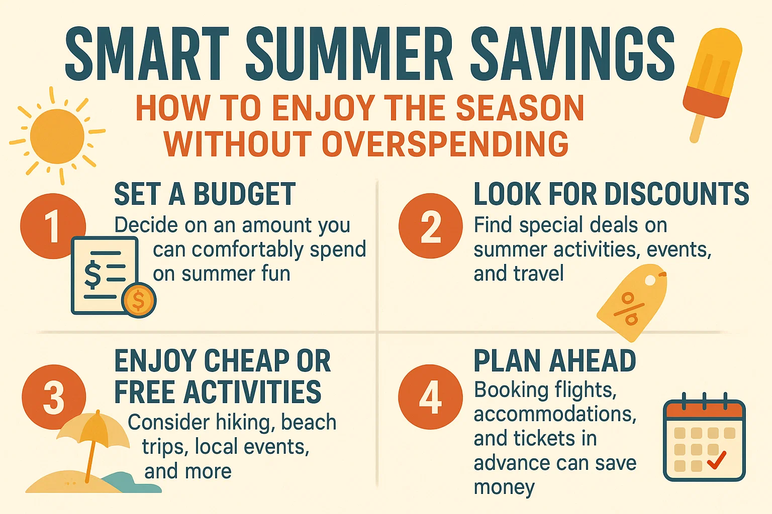 Smart Summer Savings infographic