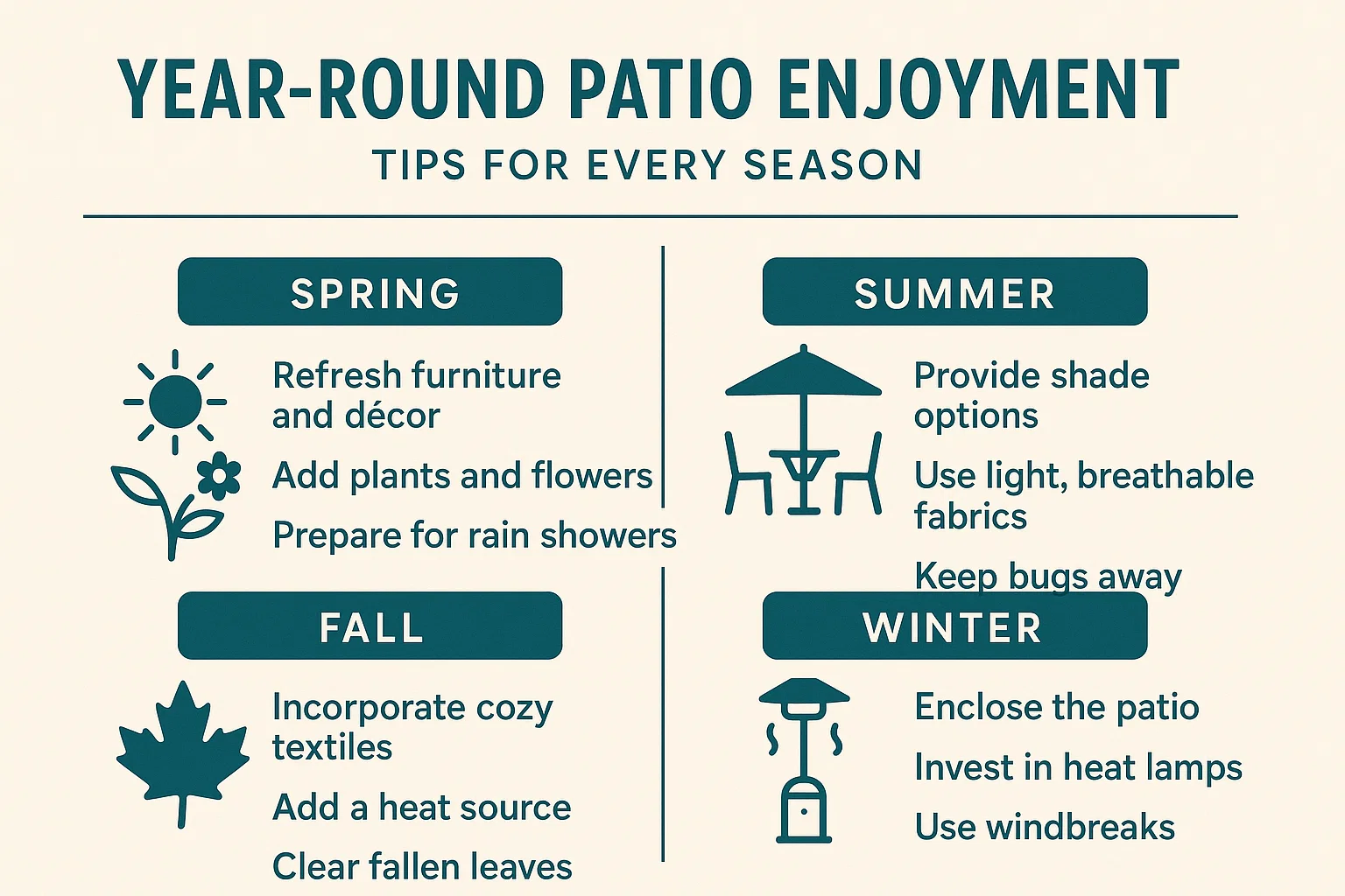 Patio Season Guide infographic