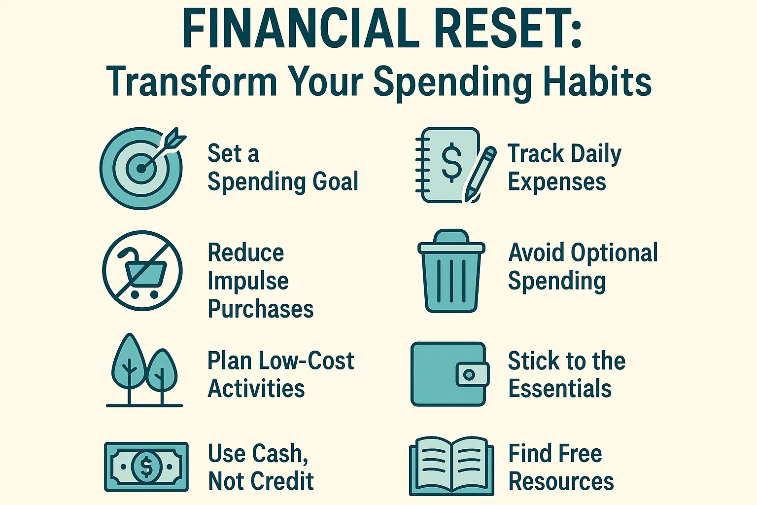 Financial Reset Guide infographic