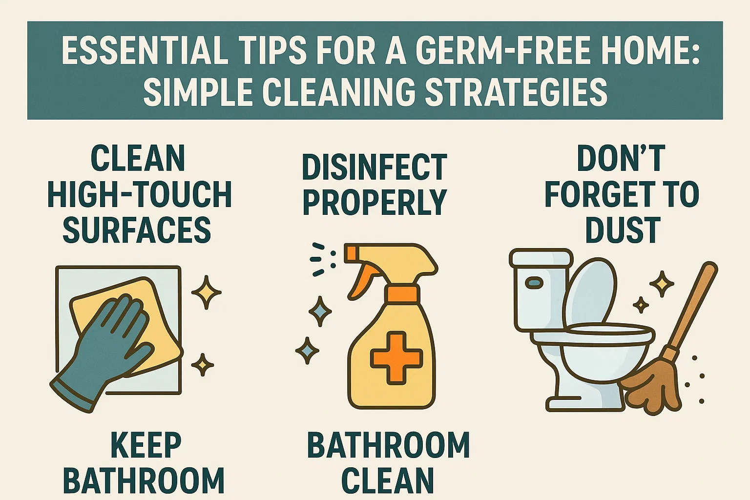 Germ-Free Home Tips infographic