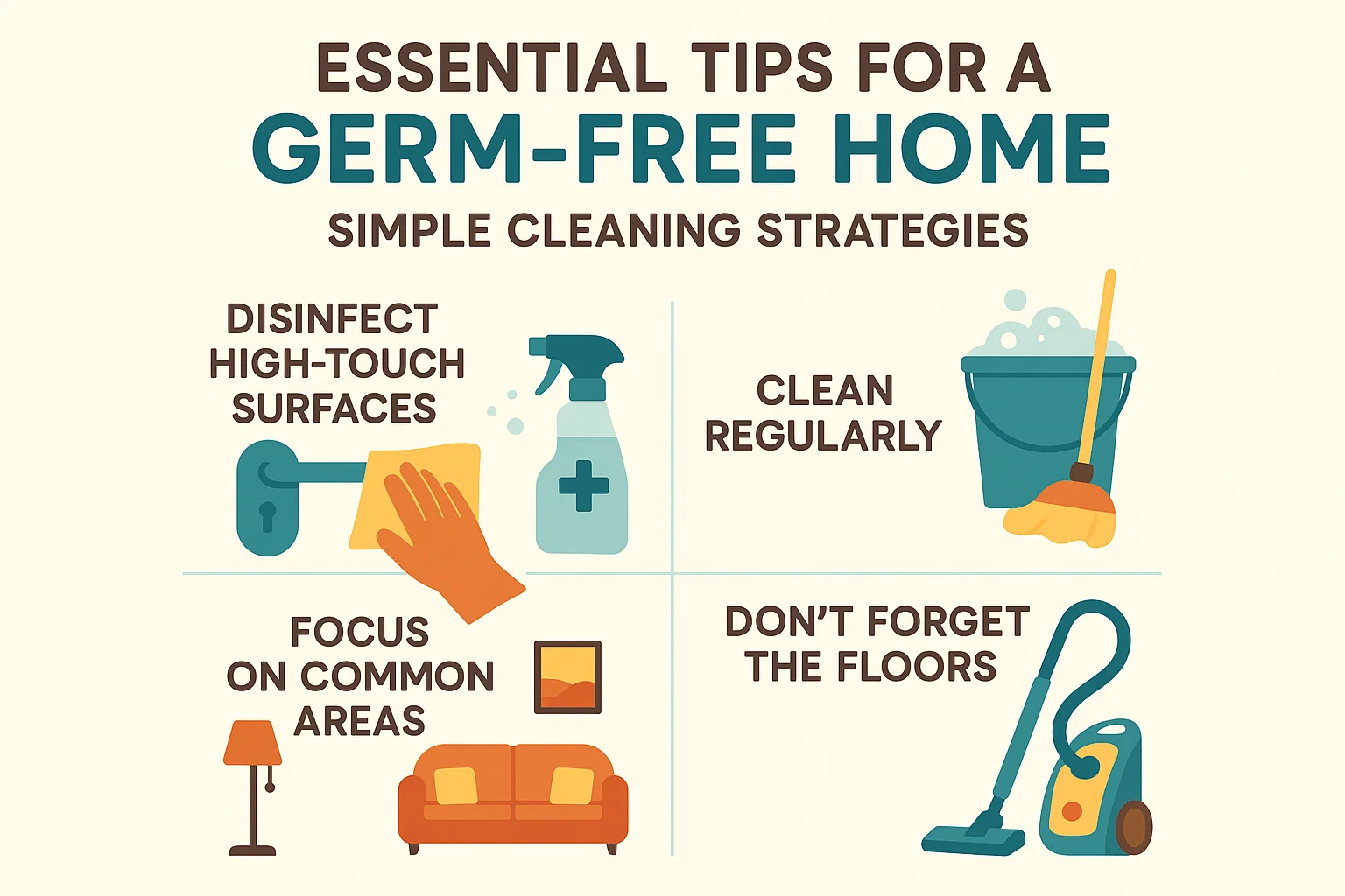 Germ-Free Home Tips infographic