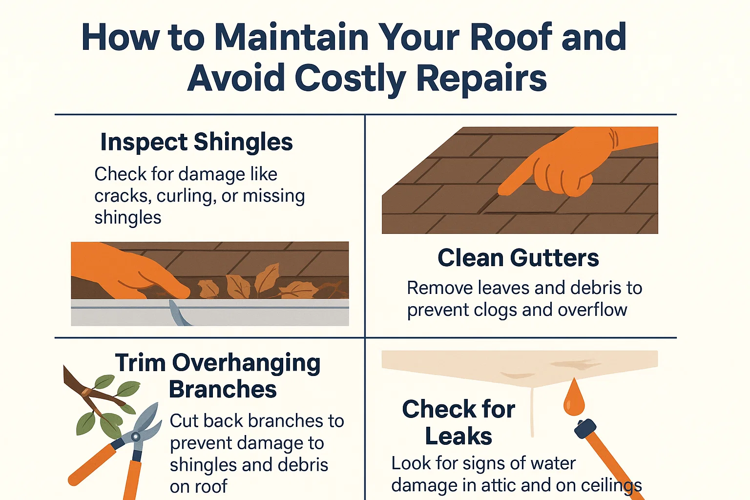 Roof Maintenance Tips infographic
