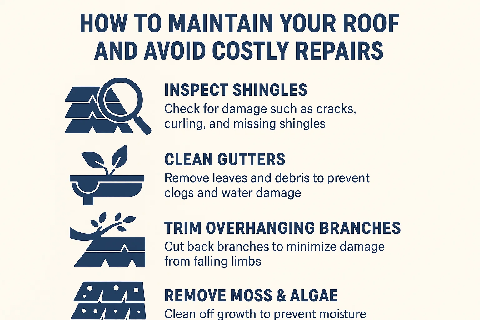 Roof Maintenance Tips infographic