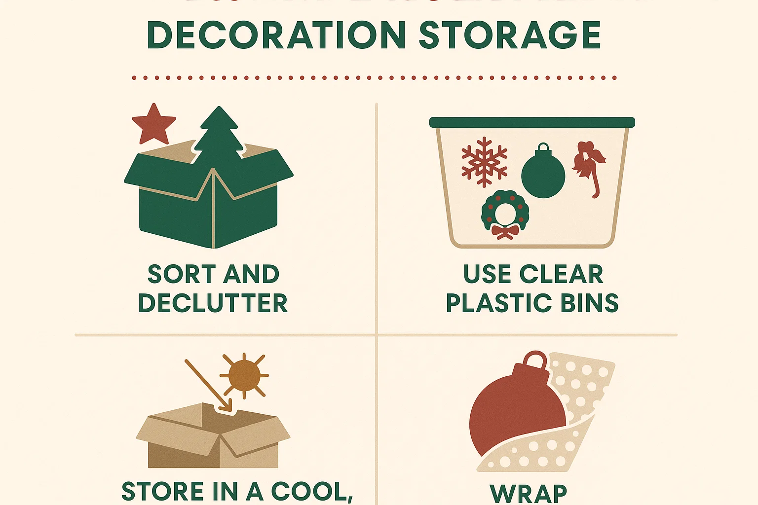 Holiday Storage Tips infographic