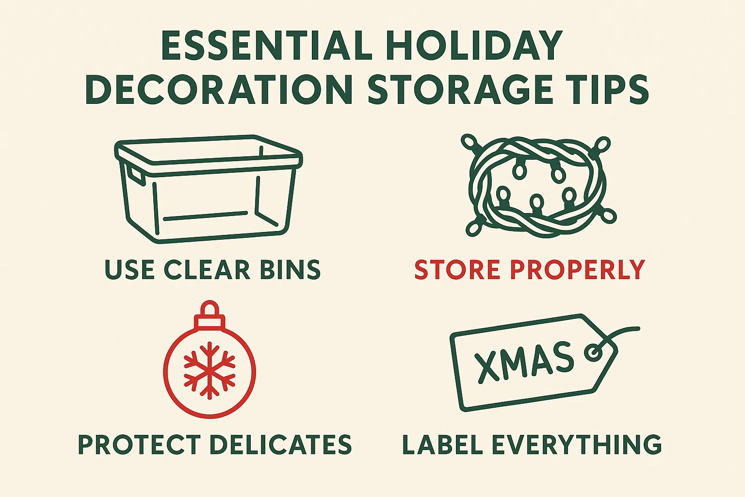 Holiday Storage Tips infographic