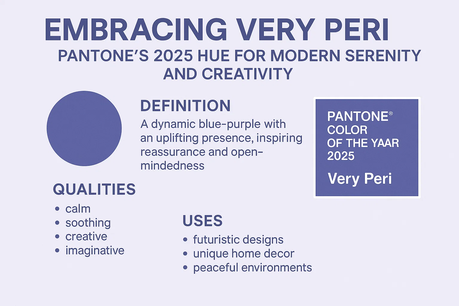 Very Peri Infographic infographic