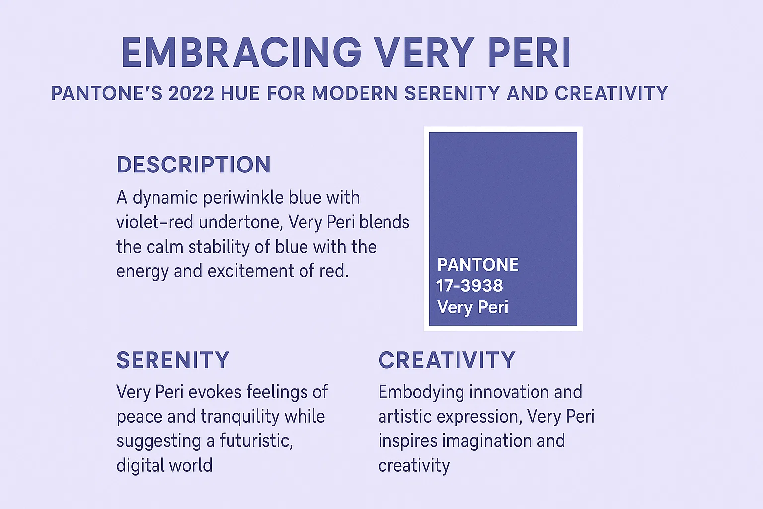 Very Peri Infographic infographic
