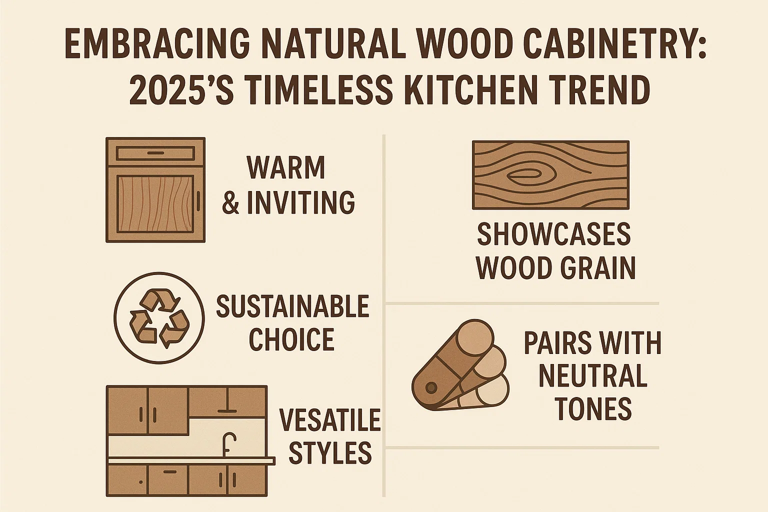 Timeless Wood Kitchen infographic