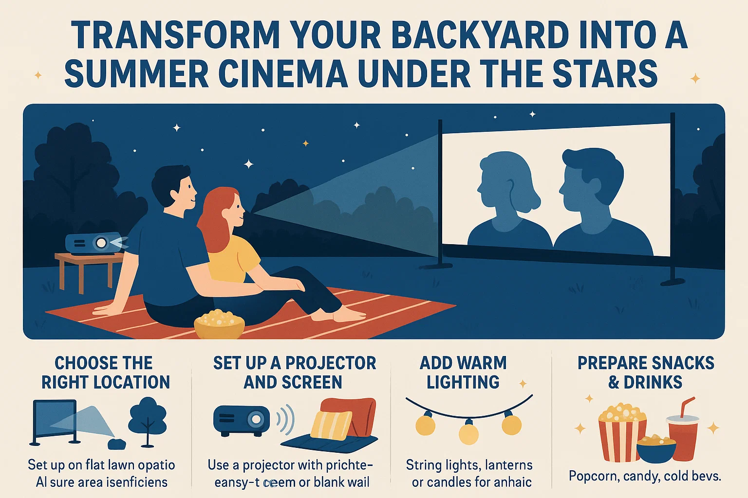 Summer Backyard Cinema infographic