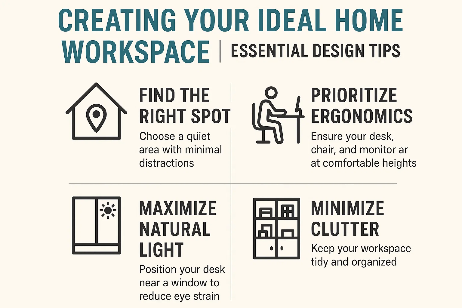 Ideal Home Workspace infographic