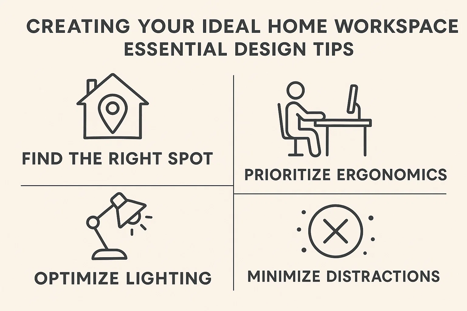 Ideal Home Workspace infographic