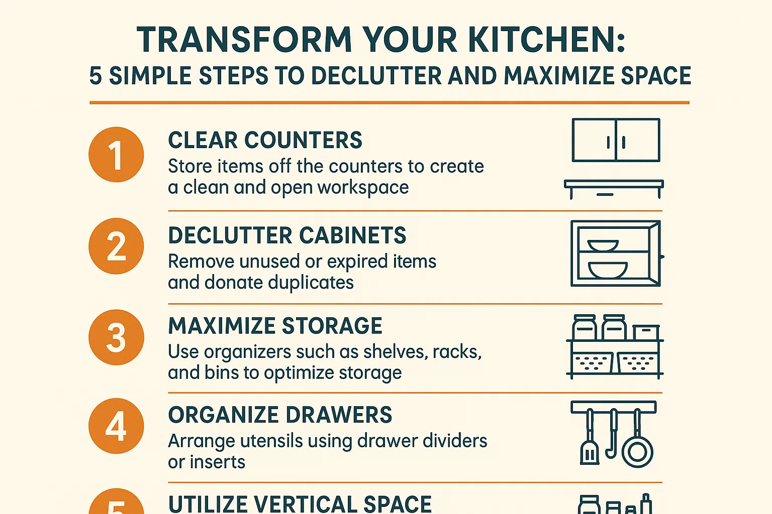 Kitchen Space Maximization infographic