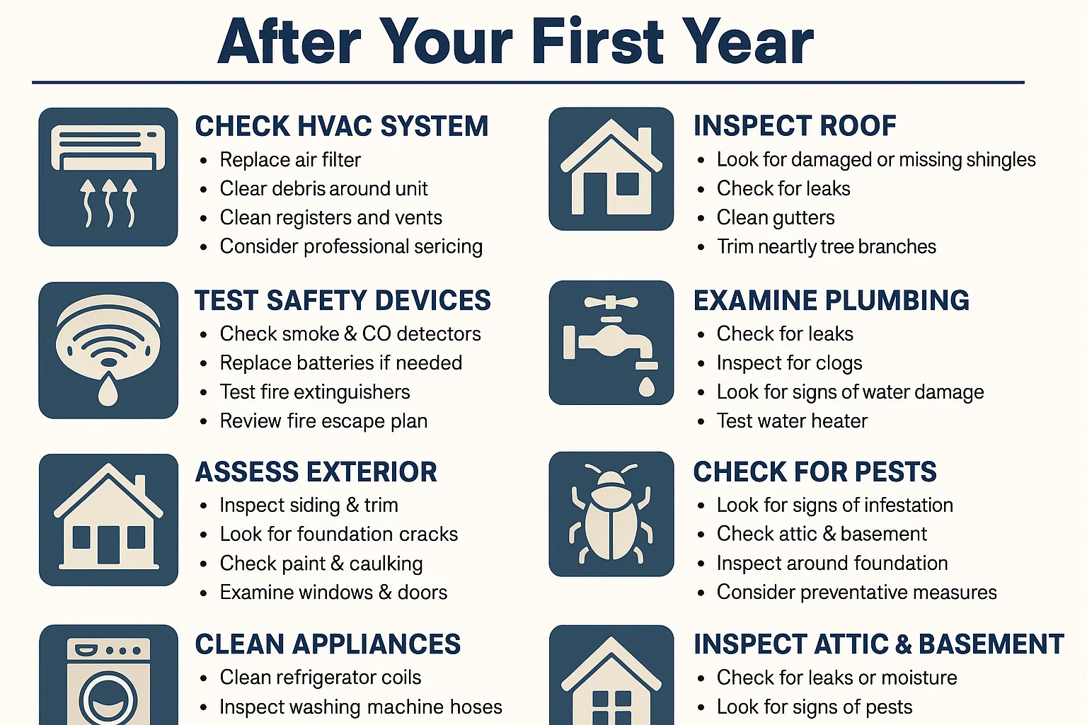 Home Maintenance Checklist infographic