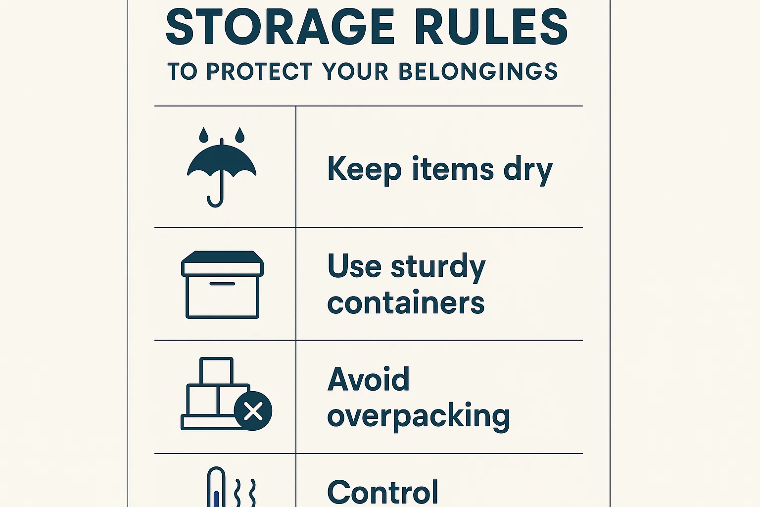 Home Storage Tips infographic