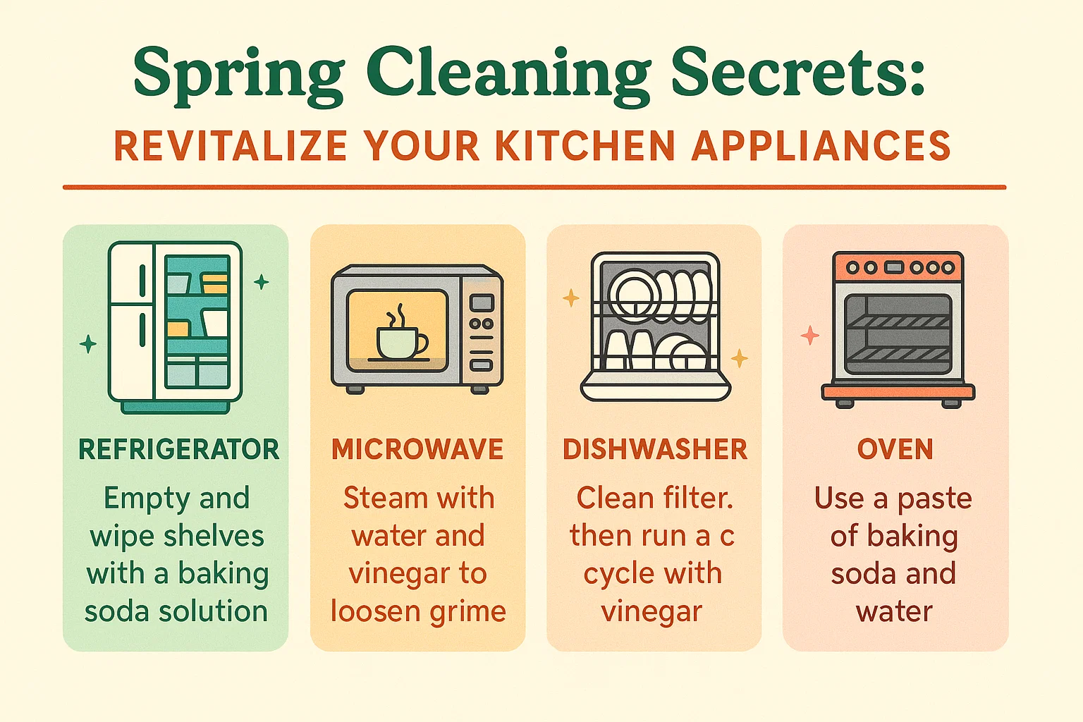Kitchen Spring Cleaning infographic