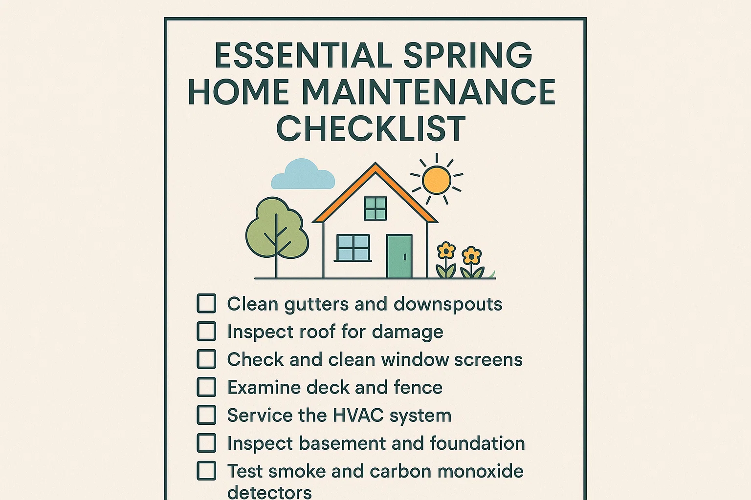 Spring Home Maintenance infographic