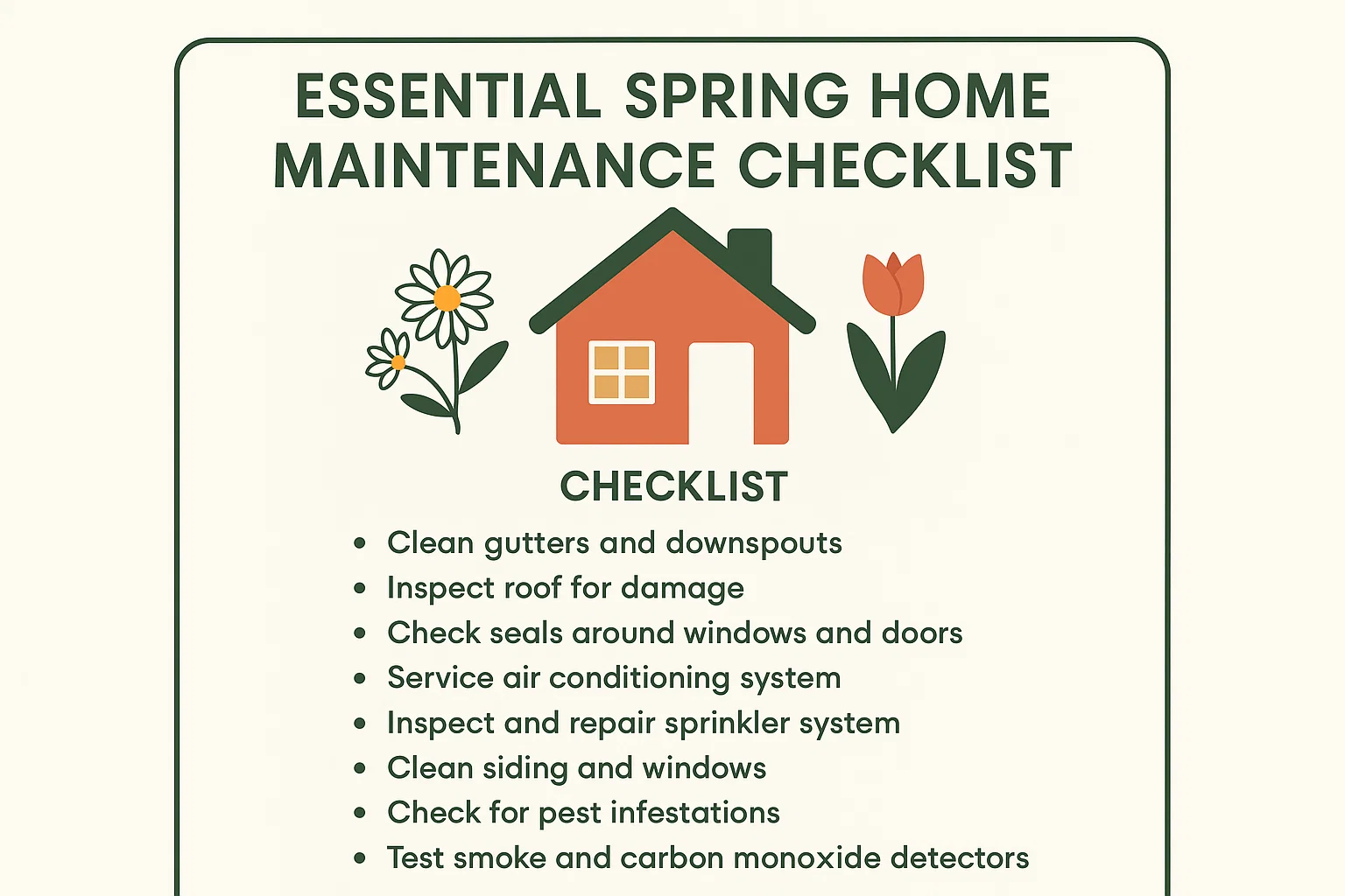 Spring Home Maintenance infographic