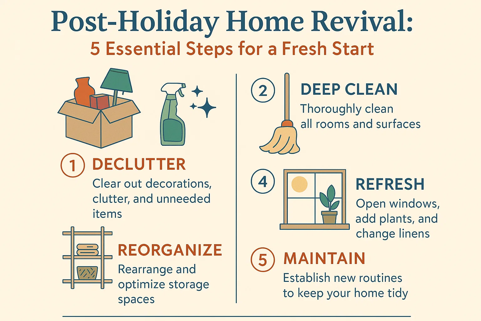 Post-Holiday Home Refresh infographic
