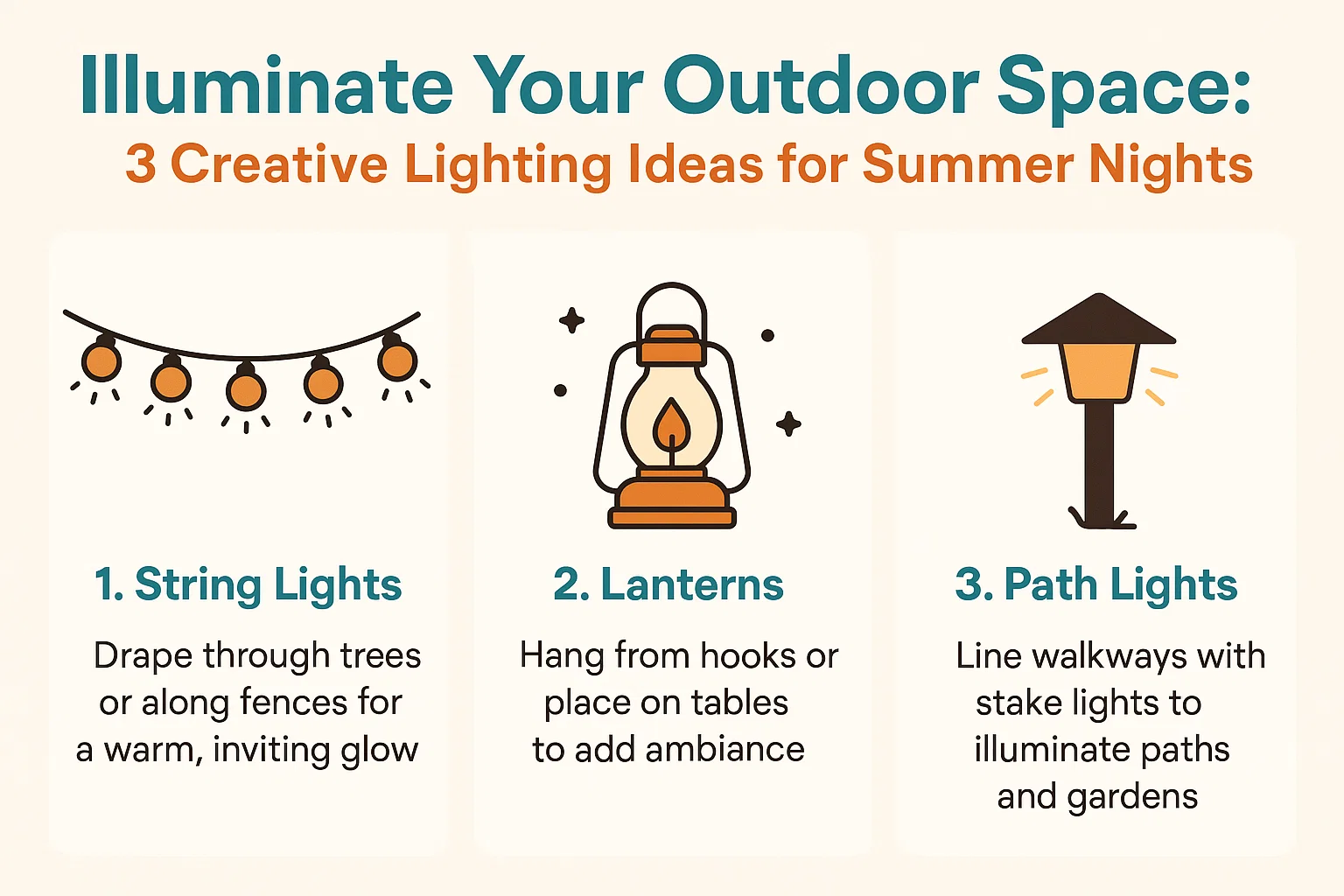 Creative Outdoor Lighting infographic