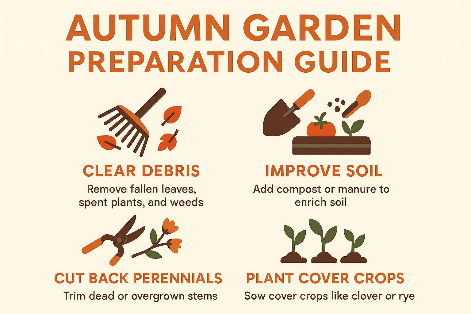 Autumn Garden Infographic infographic