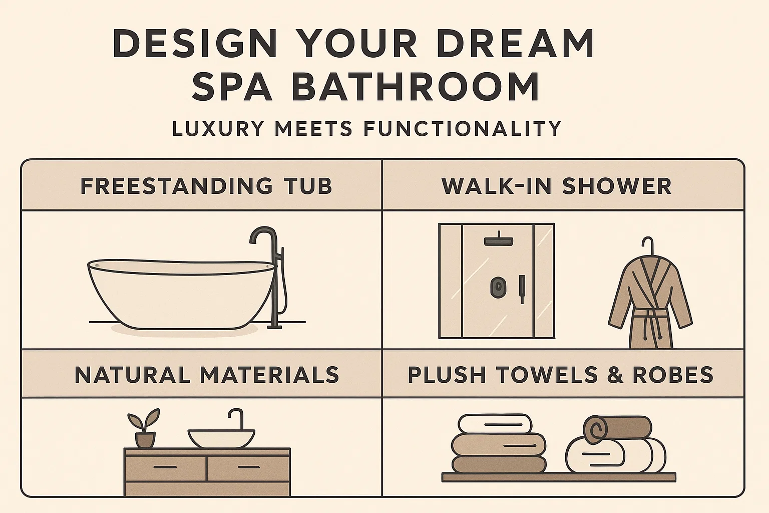 Luxury Spa Bathroom infographic
