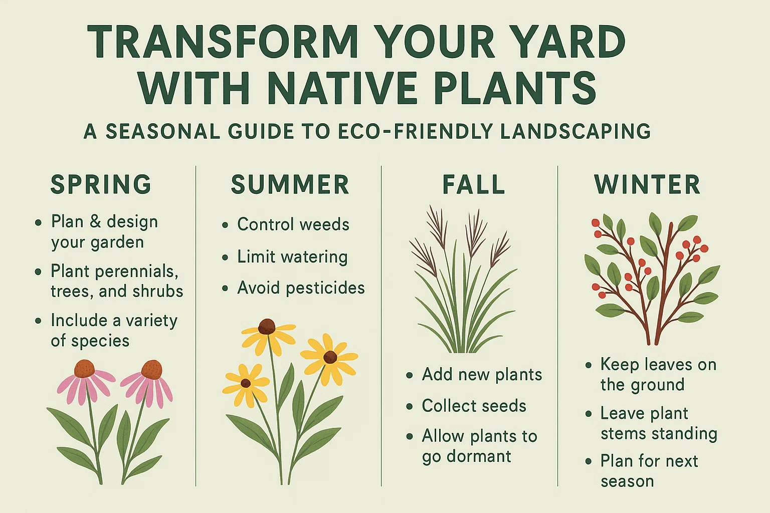 Eco-Friendly Yard Guide infographic