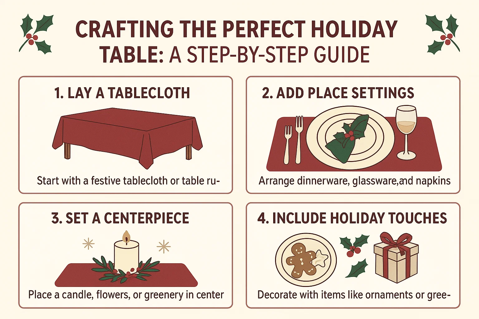Holiday Table Crafting Guide infographic