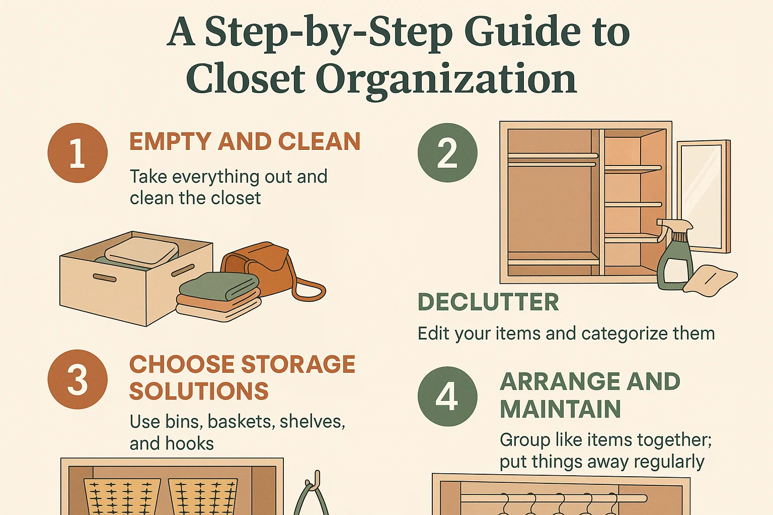 Closet Organization Guide infographic