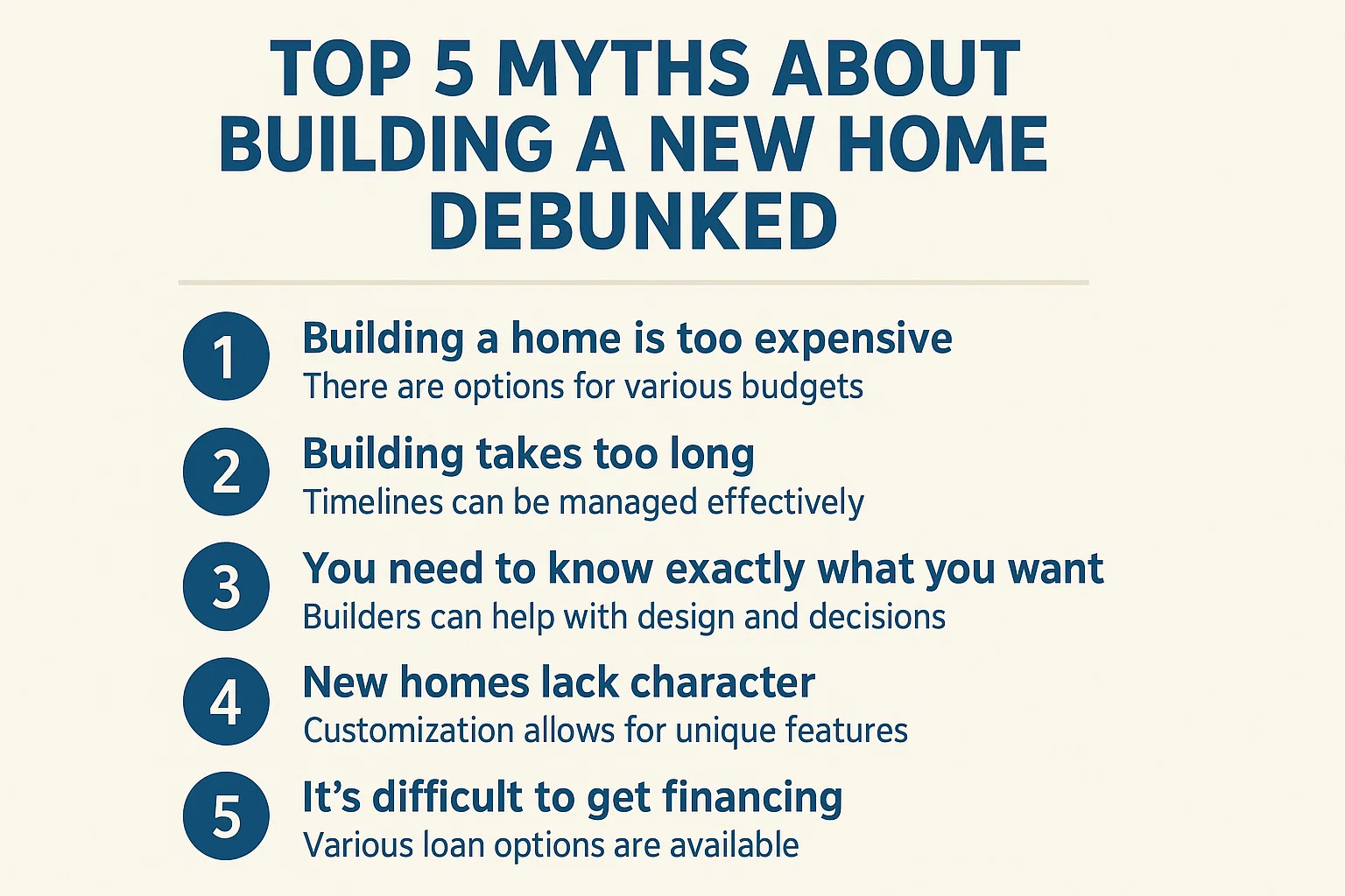 New Home Myths Debunked infographic