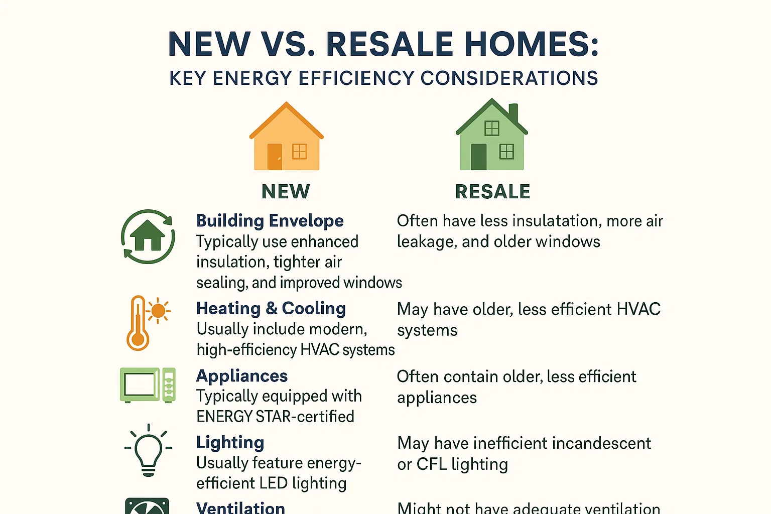 Energy Efficiency Comparison infographic