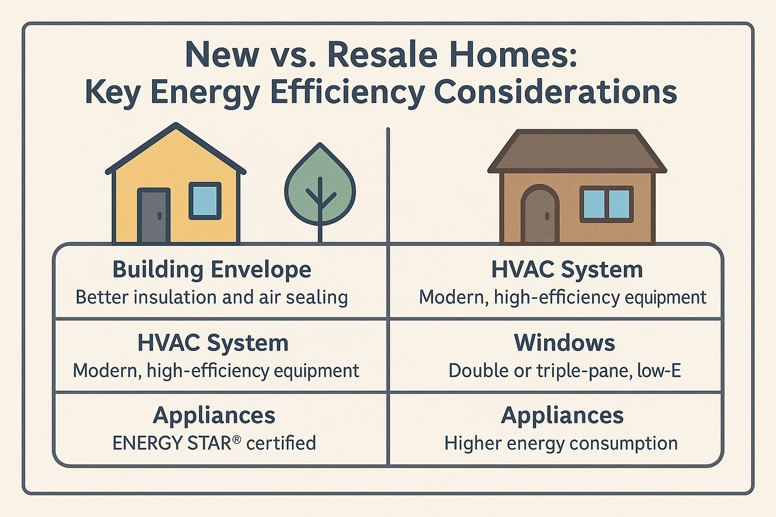 Energy Efficiency Comparison infographic