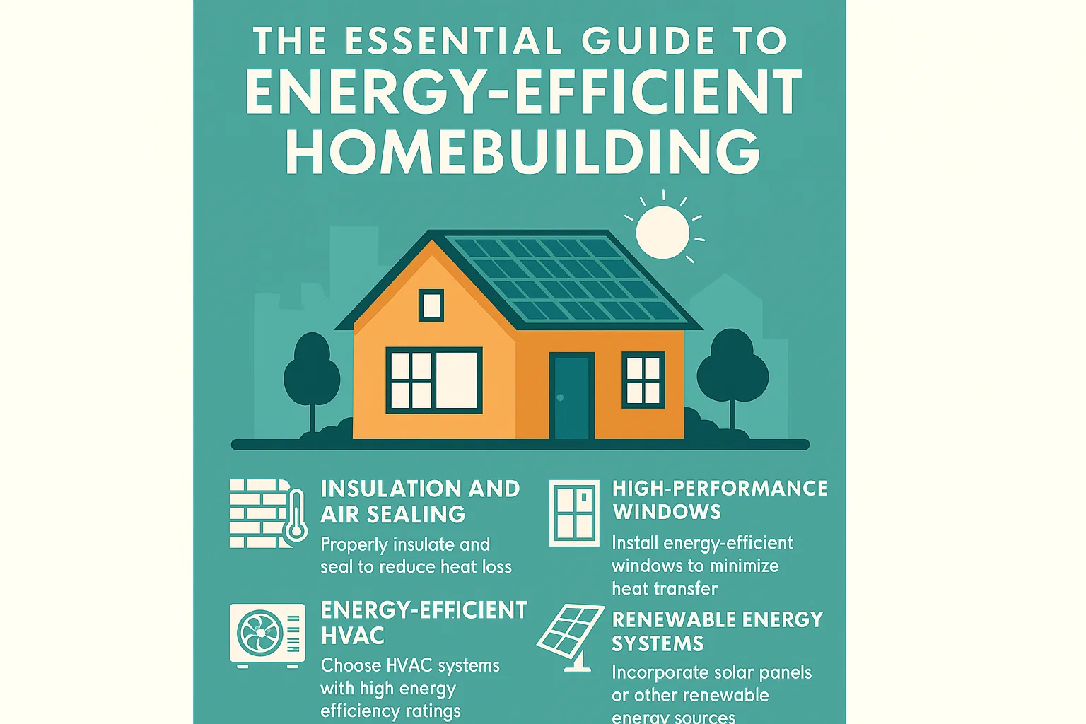 Energy-Efficient Homebuilding Guide infographic