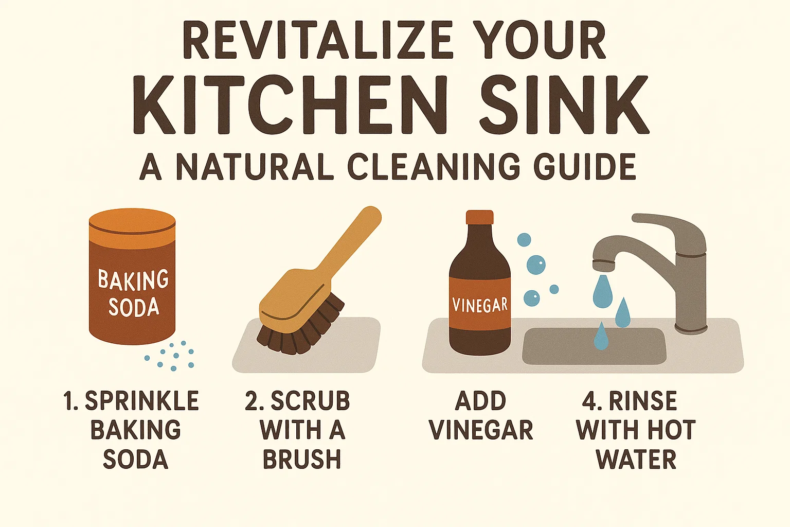 Natural Sink Cleaning Guide infographic
