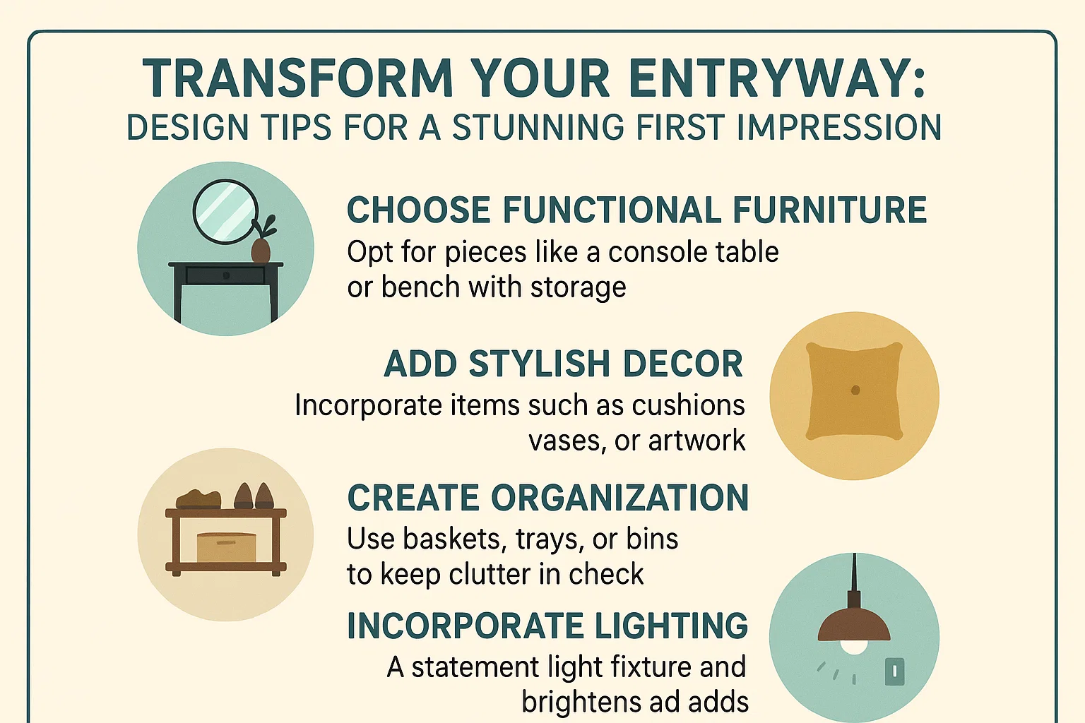 Entryway Design Tips infographic