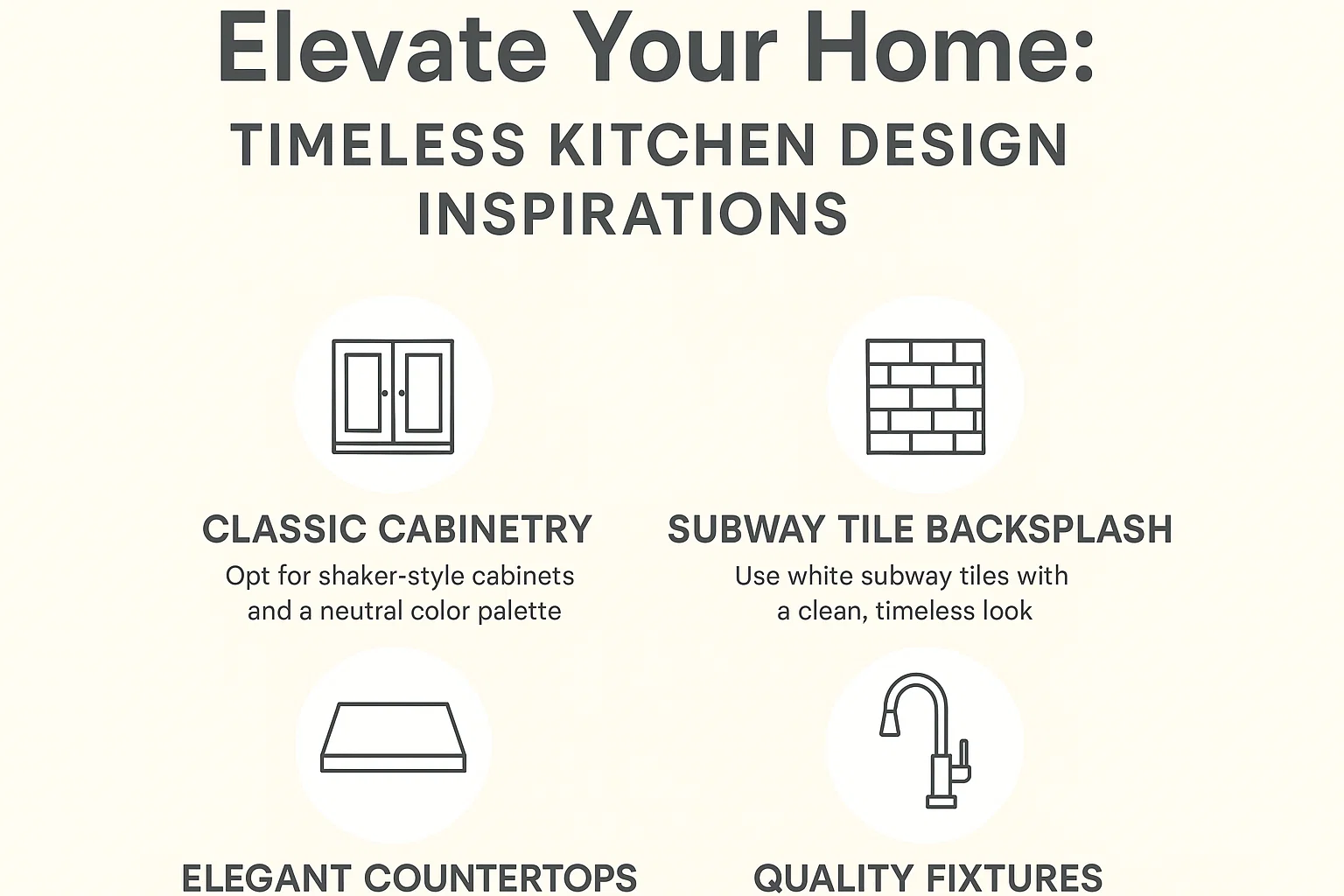 Timeless Kitchen Inspirations infographic