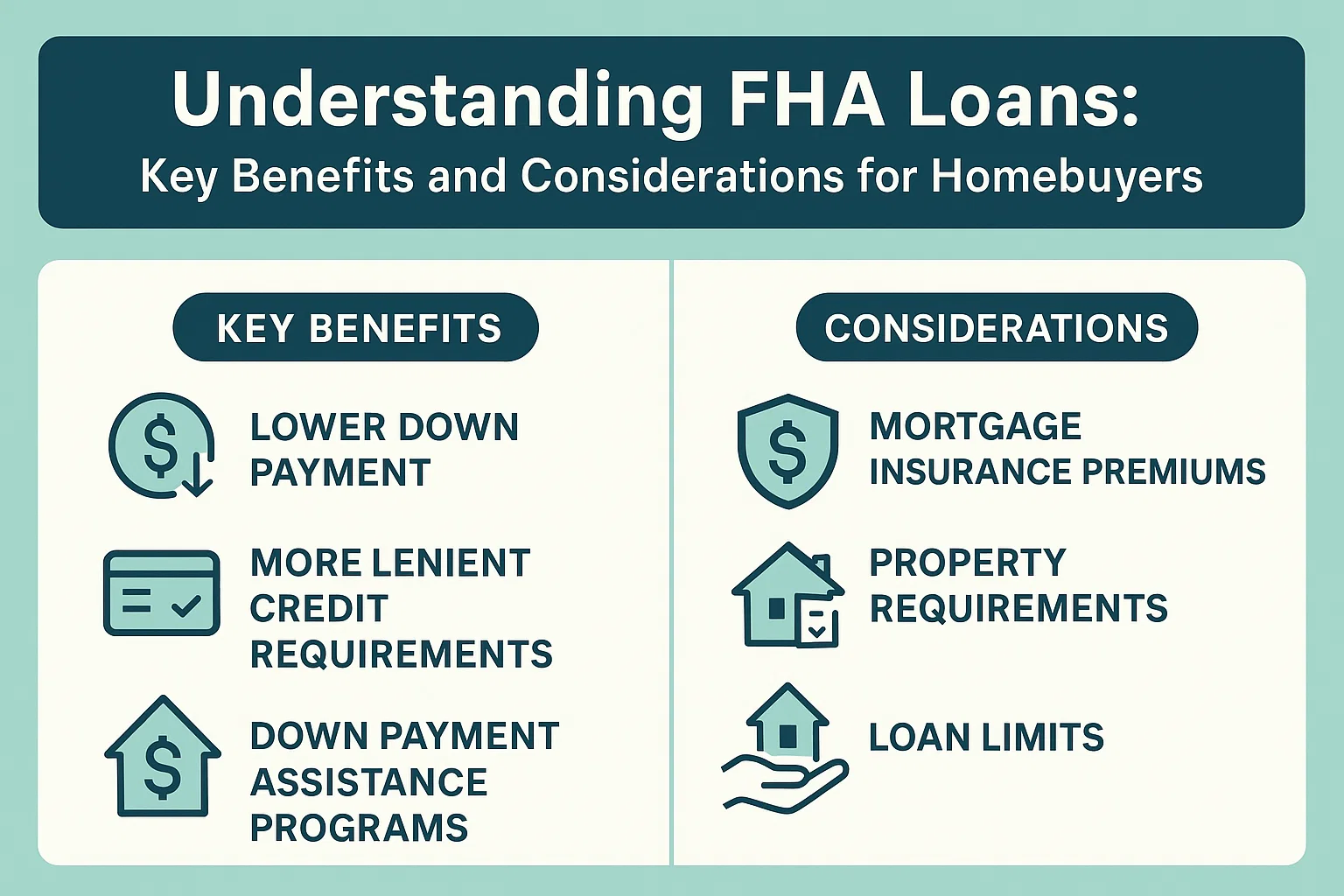 FHA Loans Guide infographic