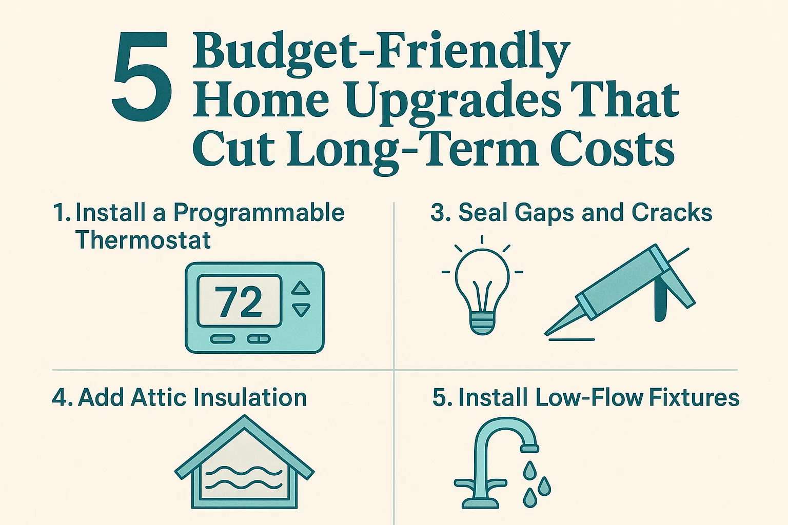 Cost-Saving Home Upgrades infographic